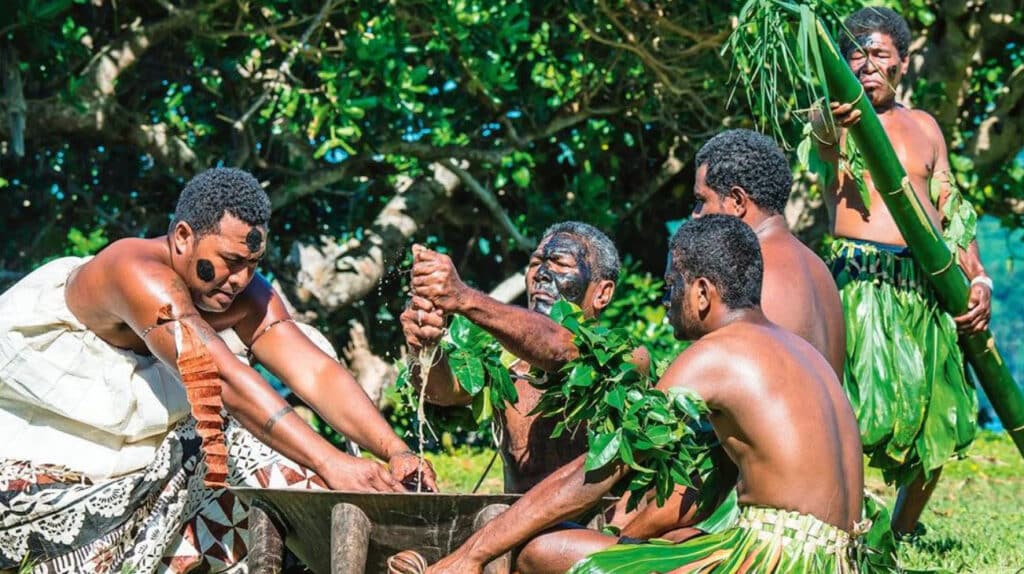 Fijian's Drinking Kava