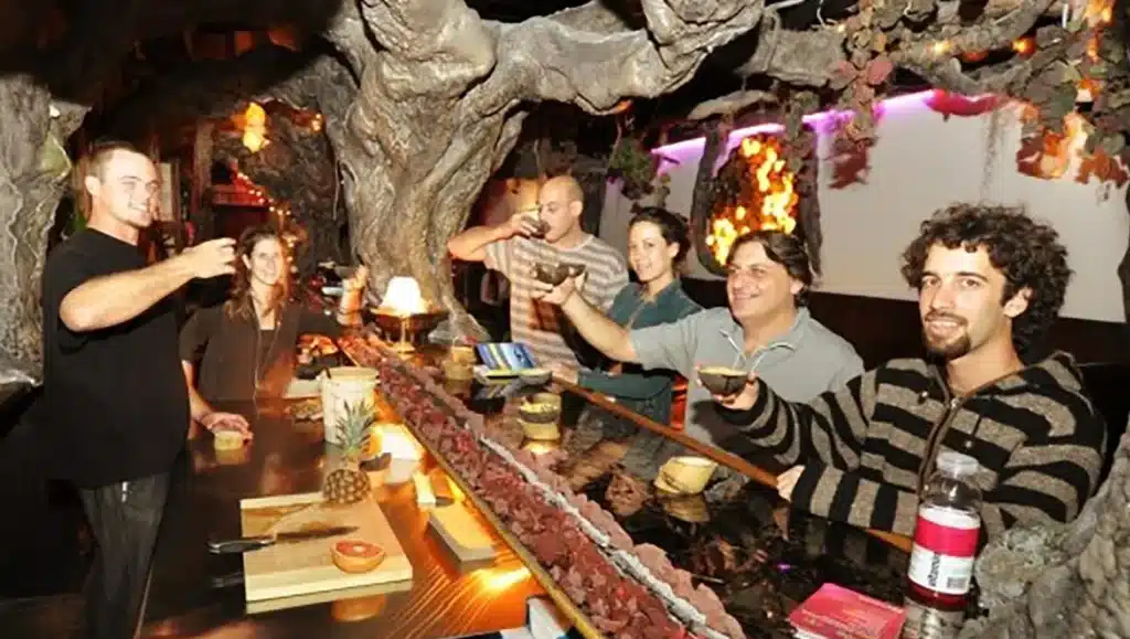 Chilled out Kava Drinkers enjoying themselves at Island Root Kava Bar, Melbourne, FL.